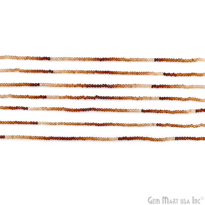 Copper Rutile Faceted Round Drilled Beads 2mm Waist Beads, Rondelle Bead Strand 13 Inch