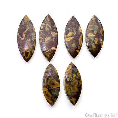 Fruit Jasper Marquise Shape 33x14mm Loose Gemstone For Earring Pair