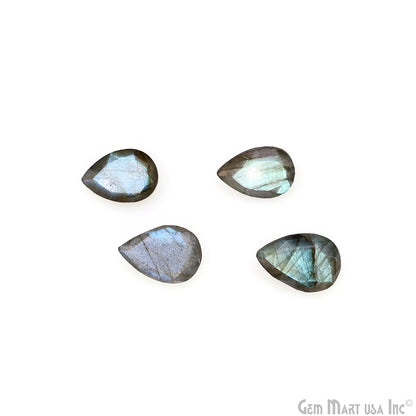 Labradorite Wholesale Gemstones, 100% Natural Semi-Precious Gems, Blue Flash Faceted Loose Gems, 9x13mm, Pears, 4PC Lot