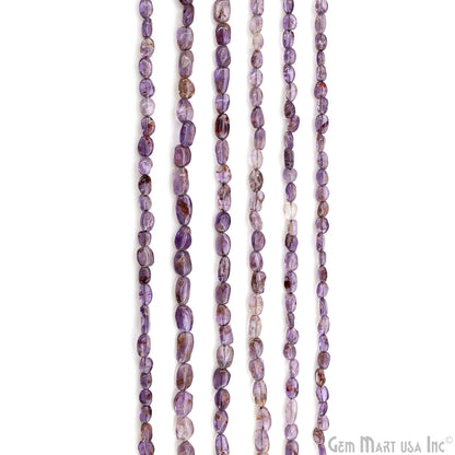 Amethyst Tumble Beads Free Form Drilled Beads 8X5mm Waist Beads, Rondelle Bead Strand 13 Inch