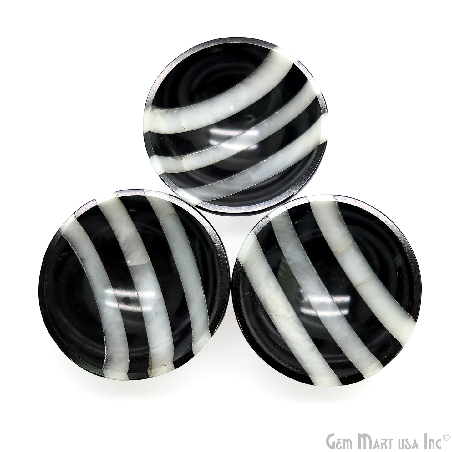 Black Obsidian Mini Carved Gemstone Bowl Cup 2 inch