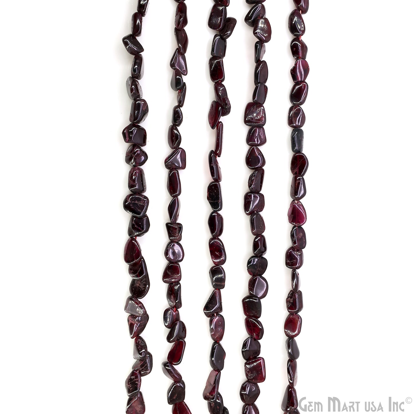 Garnet Tumble Beads Free Form Drilled Beads 7-10X13-18mm Waist Beads, Rondelle Bead Strand 14 Inch