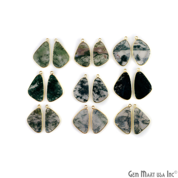 Moss Agate D Shape...