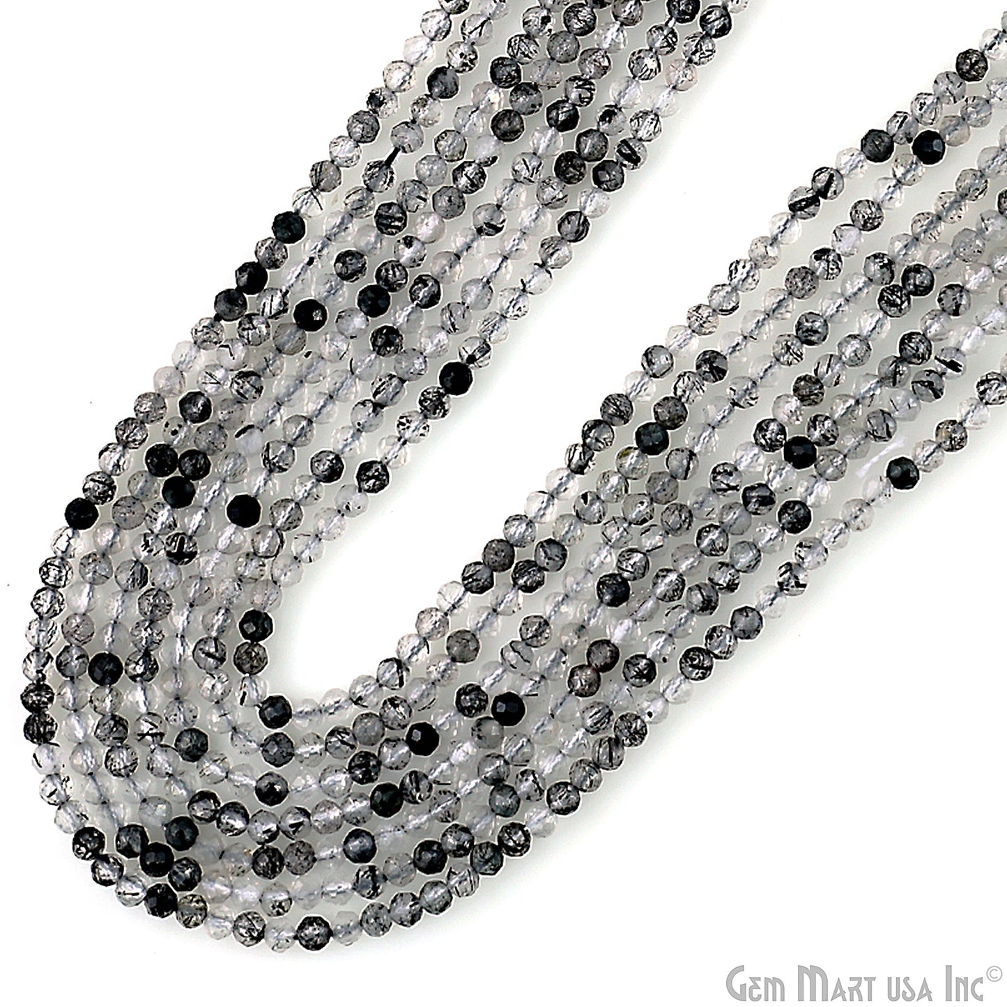 Rondelle Beads, 12-13 Inch Bead Strands, Natural Strung Gemstone, 2-2.5mm, Faceted, GemMartUSA (70000)