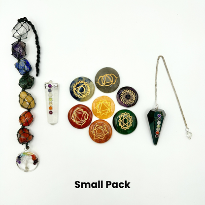 7 Chakra Healing Pack, Bulk Mixed 7 Chakra Lot, 100% Natural Gemstones, Wholesale Resale Supply, Gift Set, 4pcs+, GemMartUSA