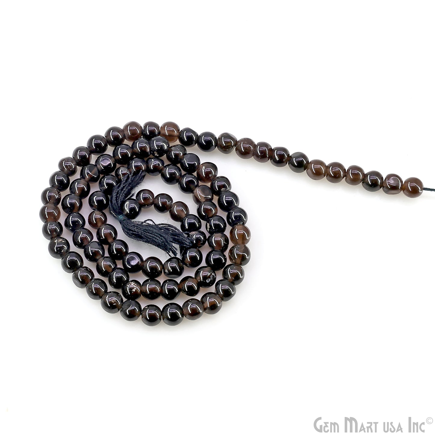 Black Spinel Smooth Round Drilled Beads 3-5mm Waist Beads, Rondelle Bead Strand 13 Inch