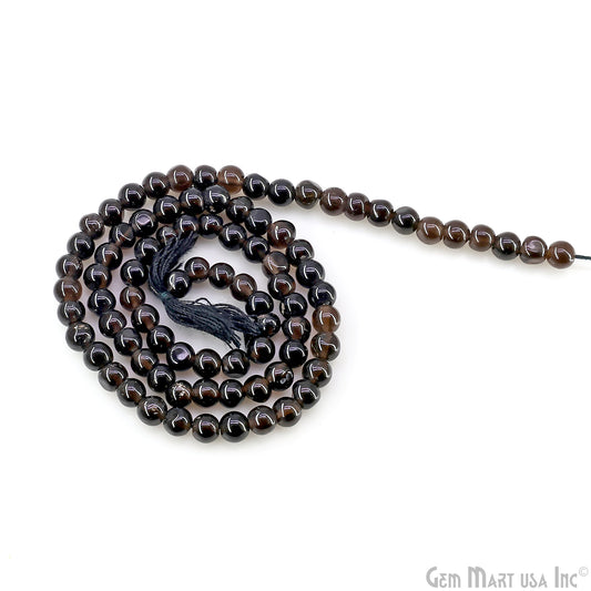 Black Spinel Smooth Round Drilled Beads 3-5mm Waist Beads, Rondelle Bead Strand 13 Inch