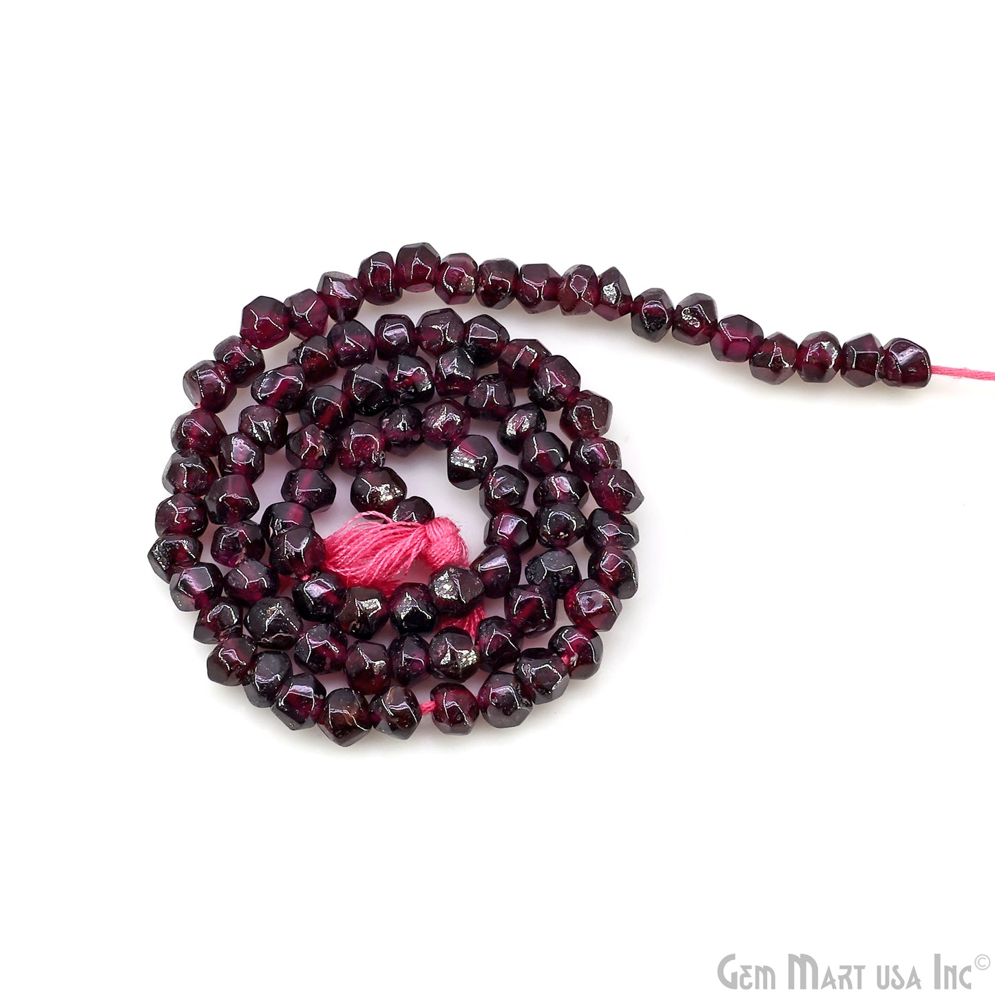 Rhodolite Faceted Round Drilled Beads 3-4mm Waist Beads, Rondelle Bead Strand 14 Inch