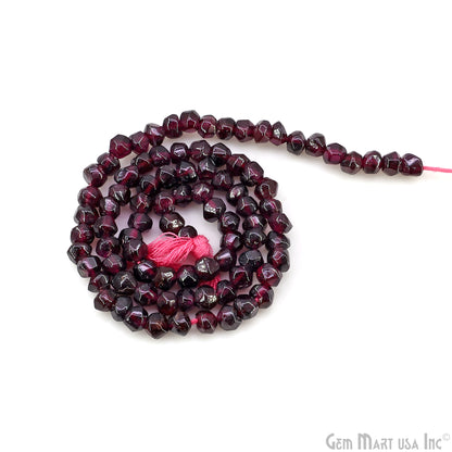 Rhodolite Faceted Round Drilled Beads 3-4mm Waist Beads, Rondelle Bead Strand 14 Inch