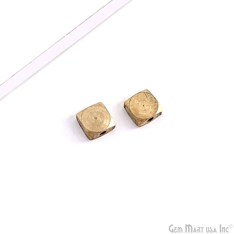 Brass Cube Spacer Beads Charms, Gold Spiral Design, Custom Pendant, Necklace, Earring Making Supply, Loose Craft supply bulk lot