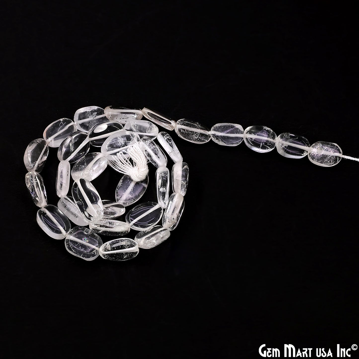 Crystal Tumble Beads Free Form Drilled Beads 9-13X6-7mm Waist Beads, Rondelle Bead Strand 13 Inch