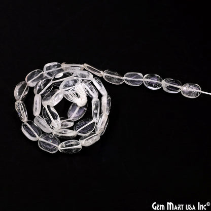 Crystal Tumble Beads Free Form Drilled Beads 9-13X6-7mm Waist Beads, Rondelle Bead Strand 13 Inch