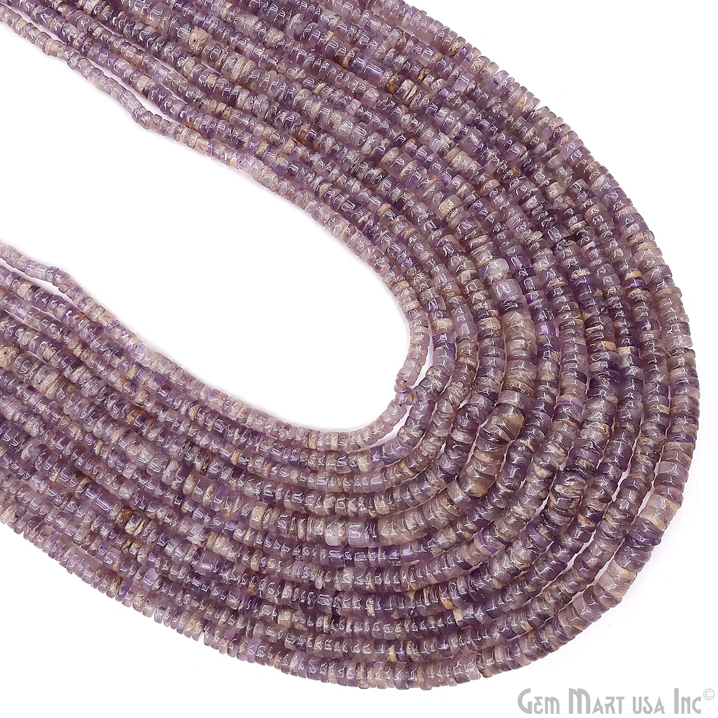 Amethyst Smooth Round Drilled Beads 3-6mm Waist Beads, Rondelle Bead Strand 14 Inch