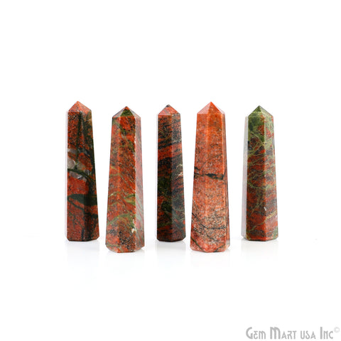 Unakite Gemstone Jumbo Tower Crystal Tower Obelisk Healing Meditation Gemstones 2-3 Inch