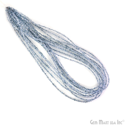 Sky Blue Herkimer Diamond Crystal 2-3mm Free Form Uncut Beads 16" Strand
