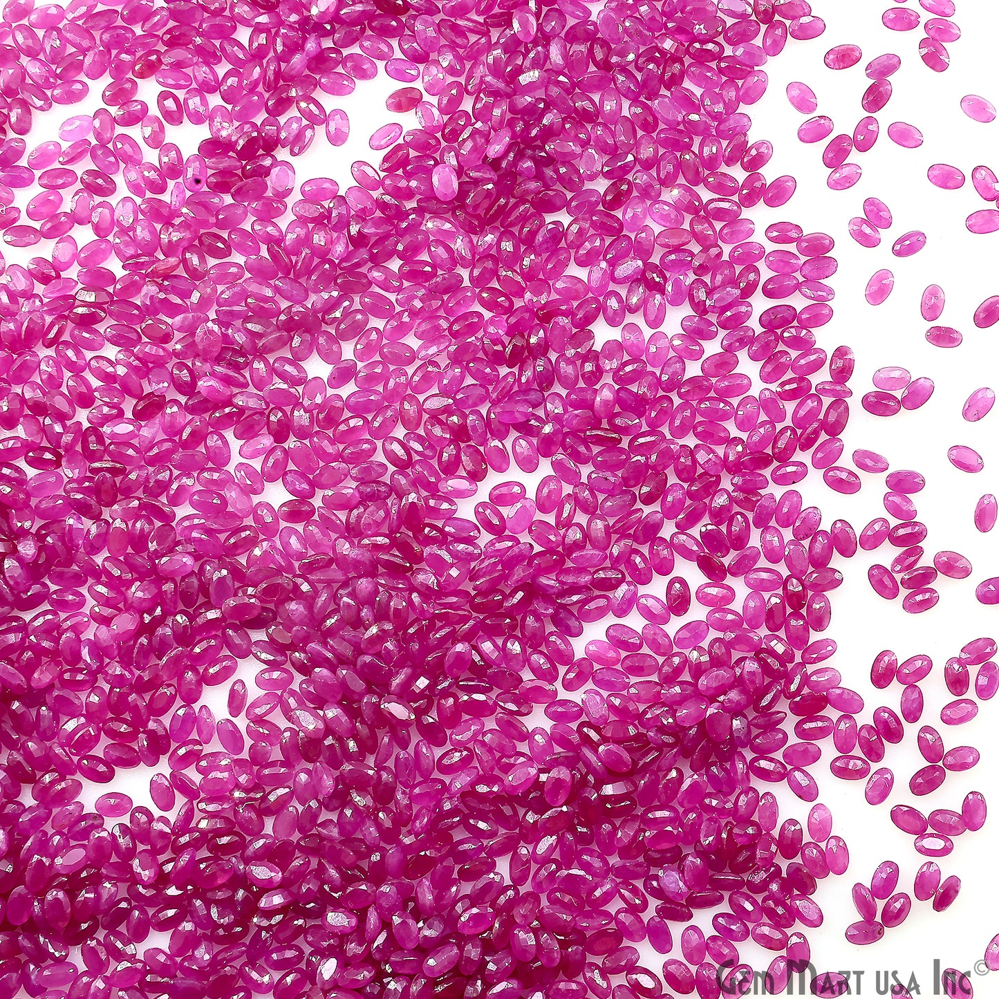 Ruby Wholesale Gemstones, 100% Natural Precious Gems, Pink Faceted Loose Gems, 5x3mm, Oval, 5 Carats