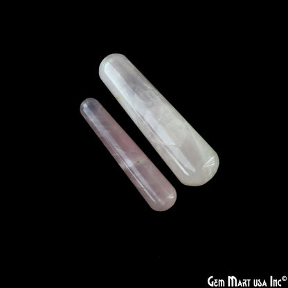 Rose Quartz Massage Wand Terminate Gemstone, Metaphysical, Crystal Pencil Point, Crystal Tower, Chakra Stone, Healing Crystal 3-4Inch