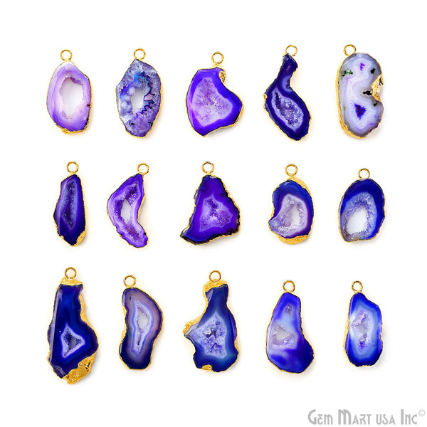 Purple Agate Geode Druzy...