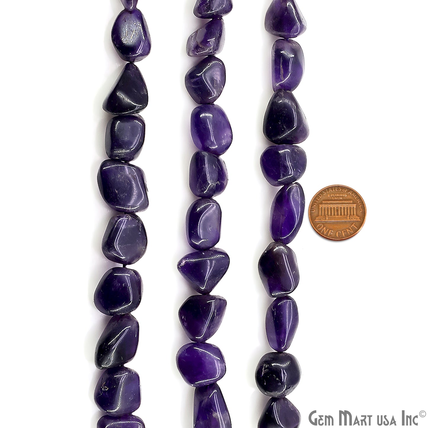 Amethyst Tumble Beads Free Form Drilled Beads 7-10X13-18mm Waist Beads, Rondelle Bead Strand 14 Inch