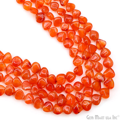 Carnelian Smooth Heart Drilled Beads 5-7mm Waist Beads, Rondelle Bead Strand 13 Inch
