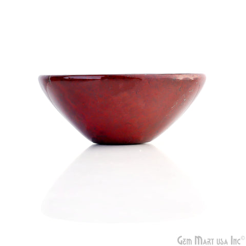 Natural Red Jasper Mini Carved Gemstone Bowl Cup 2 inch