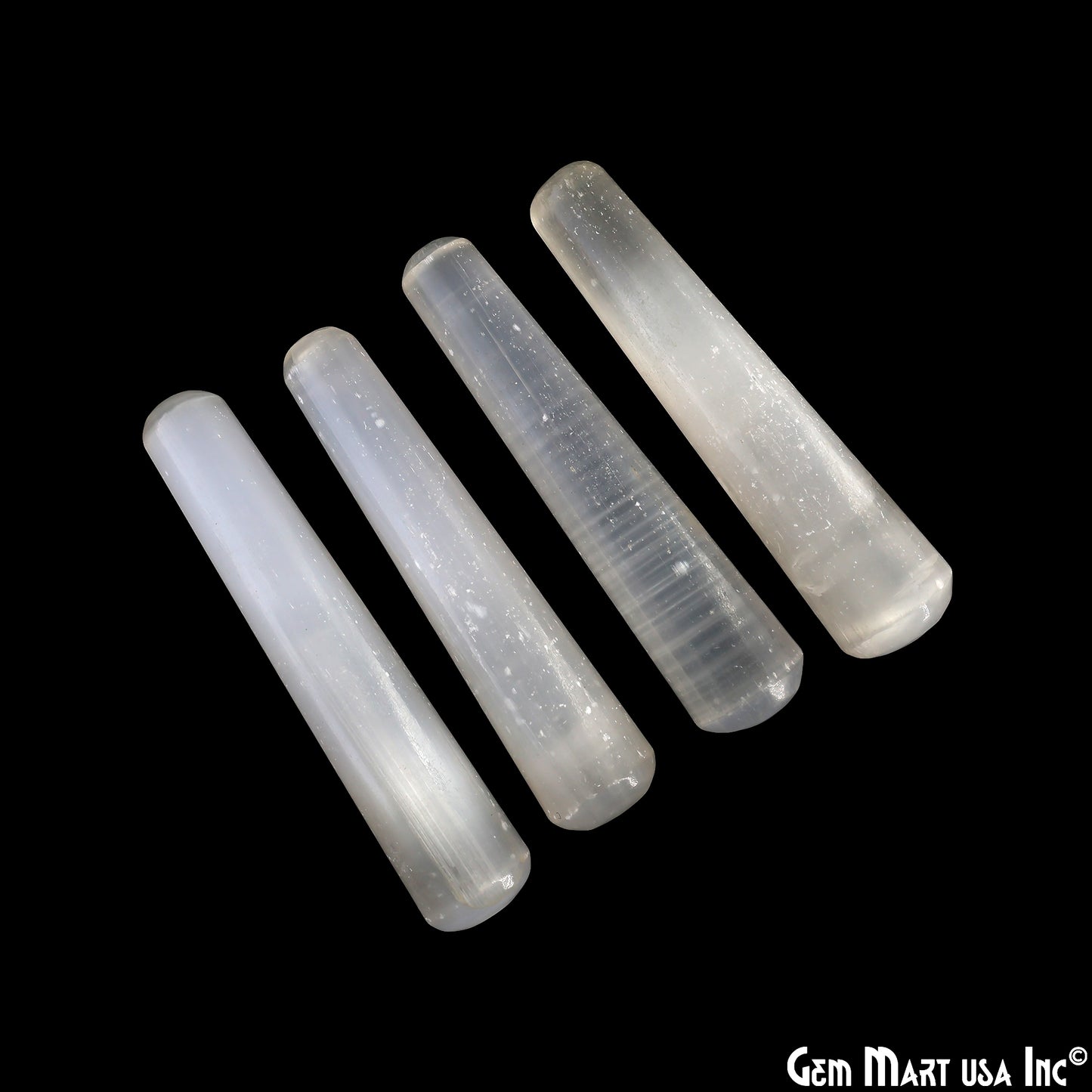 Selenite Hand Made SPA Massage Wand Reiki Healing Crystal Relaxation Meditation Collection Gift, Healing Crystal 4Inch