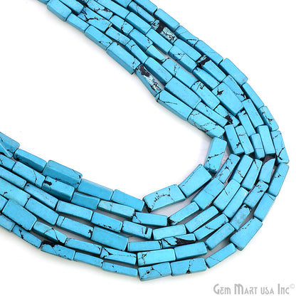 Turquoise Tumble Beads Free Form Drilled Beads 7-9X2-3mm Waist Beads, Rondelle Bead Strand 13 Inch