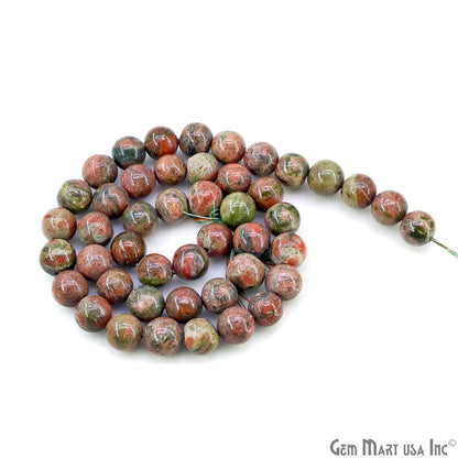 Unakite Smooth Round Drilled Beads 5-7mm Waist Beads, Rondelle Bead Strand 13 Inch