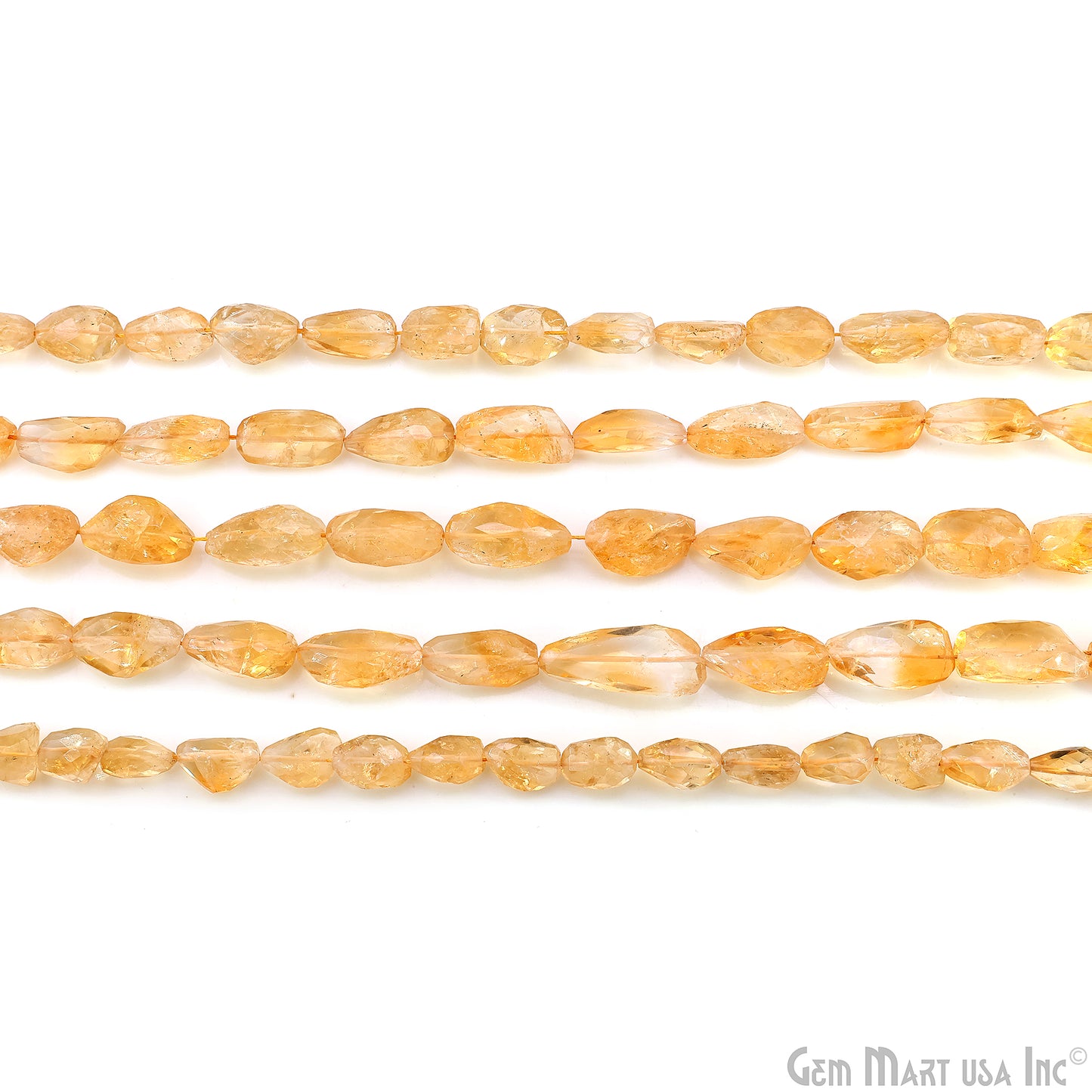 Citrine Tumble Beads Free Form Drilled Beads 8-11X15-25mm Waist Beads, Rondelle Bead Strand 13 Inch