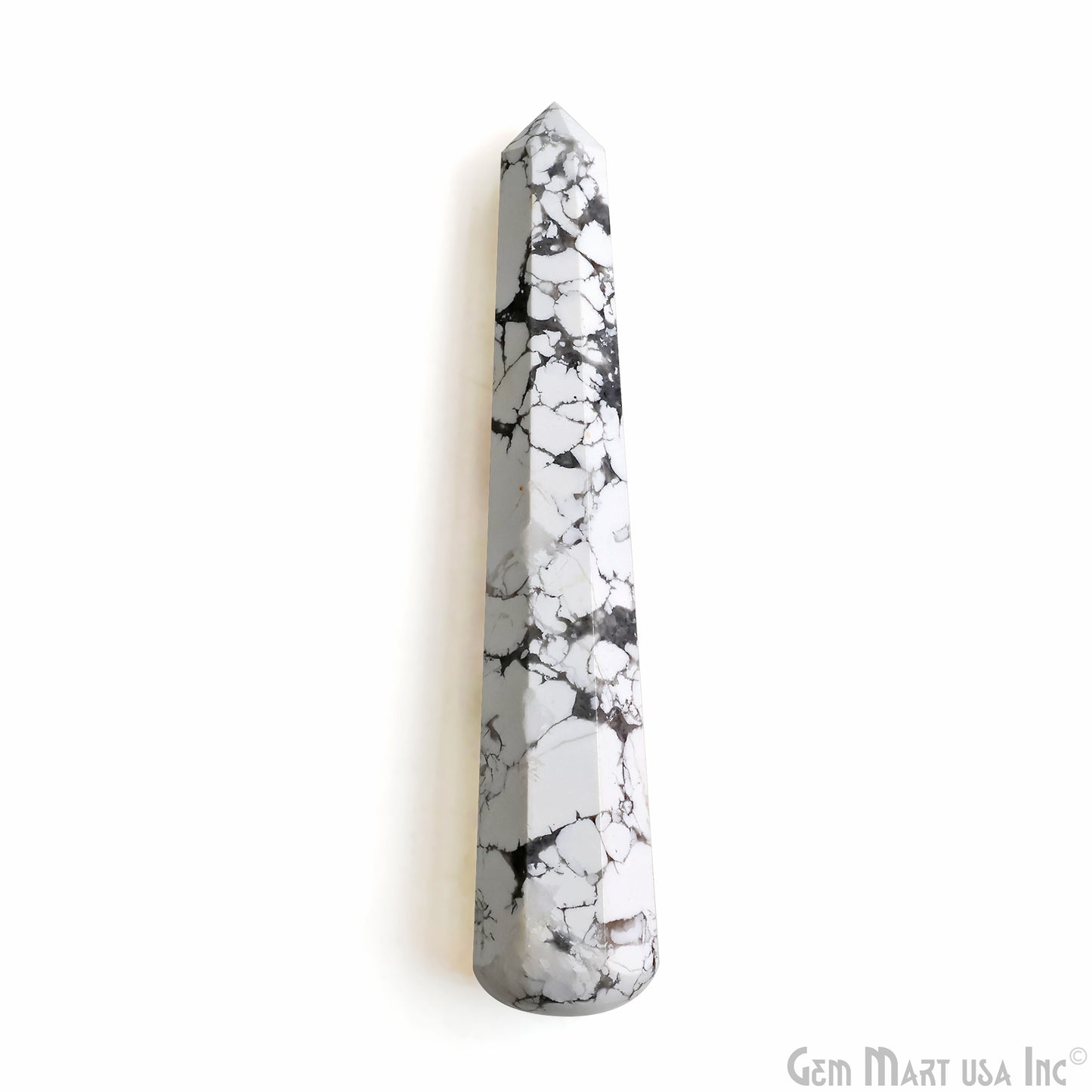 Howlite Gemstone Jumbo Tower Crystal Tower Obelisk Healing Meditation Gemstones 4-5 Inch