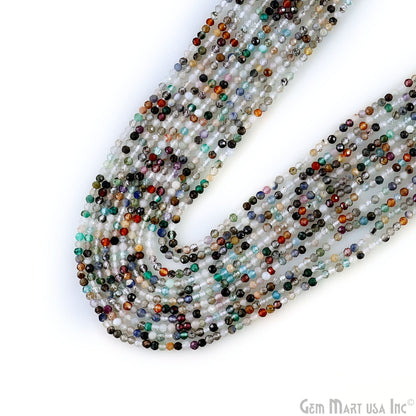 Rondelle Beads, 12-13 Inch Bead Strands, Natural Strung Gemstone, 2-2.5mm, Faceted, GemMartUSA (70000)