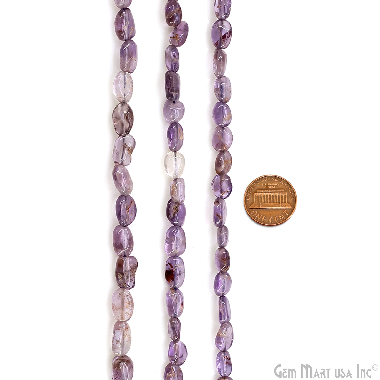 Amethyst Tumble Beads Free Form Drilled Beads 8X5mm Waist Beads, Rondelle Bead Strand 13 Inch