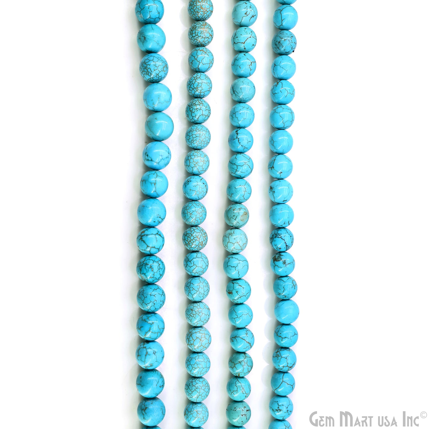 Turquoise Smooth Round Drilled Beads 11-12mm Waist Beads, Rondelle Bead Strand 16 Inch