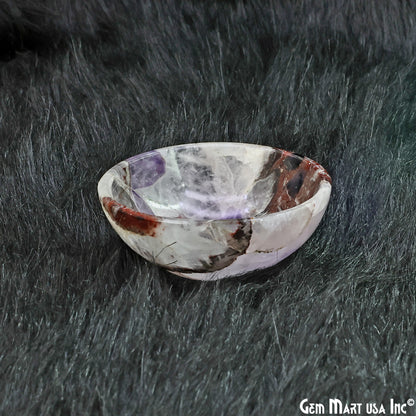 Natural Amethyst Mini Carved Gemstone Bowl Cup 2 inch