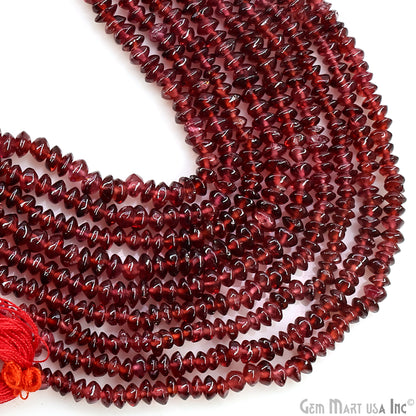 Garnet Faceted Round Drilled Beads 3-4mm Waist Beads, Rondelle Bead Strand 14 Inch