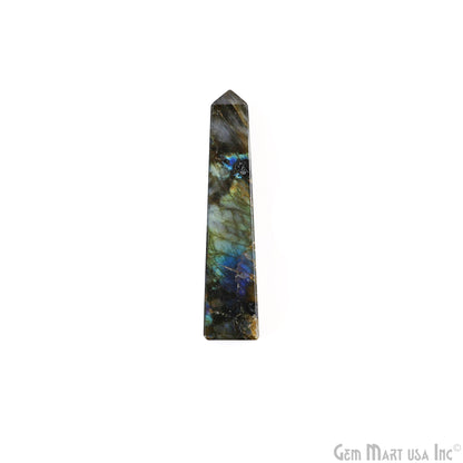 Labradorite Gemstone Rectangle Tower Shape 4Inch Crystal Tower Obelisk Healing Meditation Gemstones