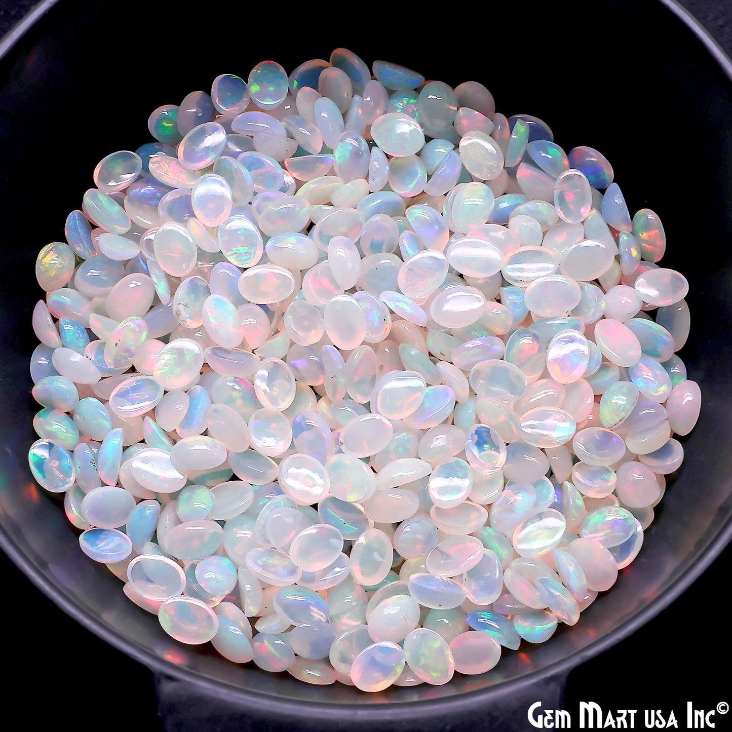 Ethiopian Opal Wholesale Gemstones, 100% Natural Precious Gems, Rainbow Cabochons Loose Gems, 7x5mm, Oval, 5PC