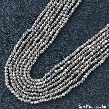 Gemstone Rondelle Bead Strands, Round Faceted, Polished Beads, Handmade Rondelle Beads, 12.5-inch, 3-4mm Round Strands for DIY Jewelry Making