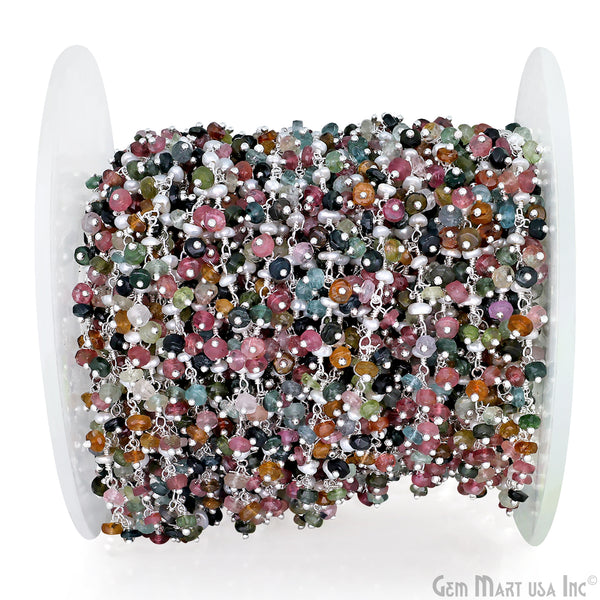 Multi Tourmaline & Pearl...