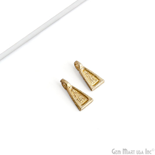 Brass Geometric Triangular Egyptian Antique Charms, Tribal Boho Vintage Finding Charms, Pyramid Amulets for Jewelry Supply