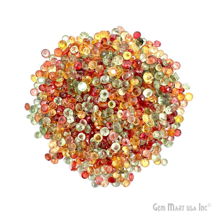 Multi Sapphire Wholesale Gemstones, 100% Natural Precious Gems, Multi Color Faceted Loose Gems, 2-3mm, Round, 5 Carats