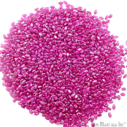 Ruby Wholesale Gemstones, 100% Natural Precious Gems, Pink Faceted Loose Gems, 5x3mm, Oval, 5 Carats