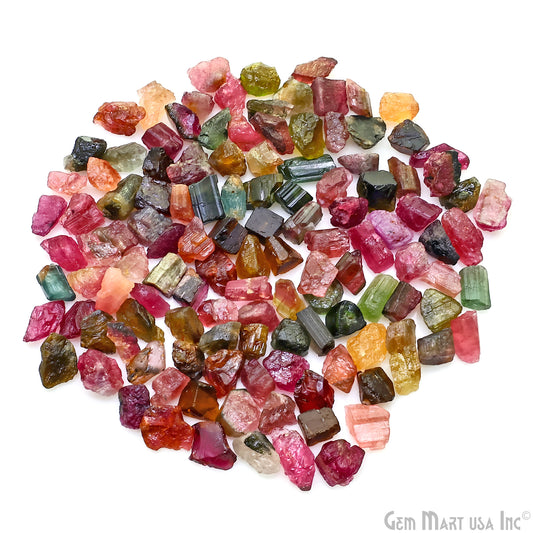 Multi Tourmaline Free Form Rough, 7-8mm, 0.71oz, 100% Natural Rough Loose Gems, Wholesale Gemstones