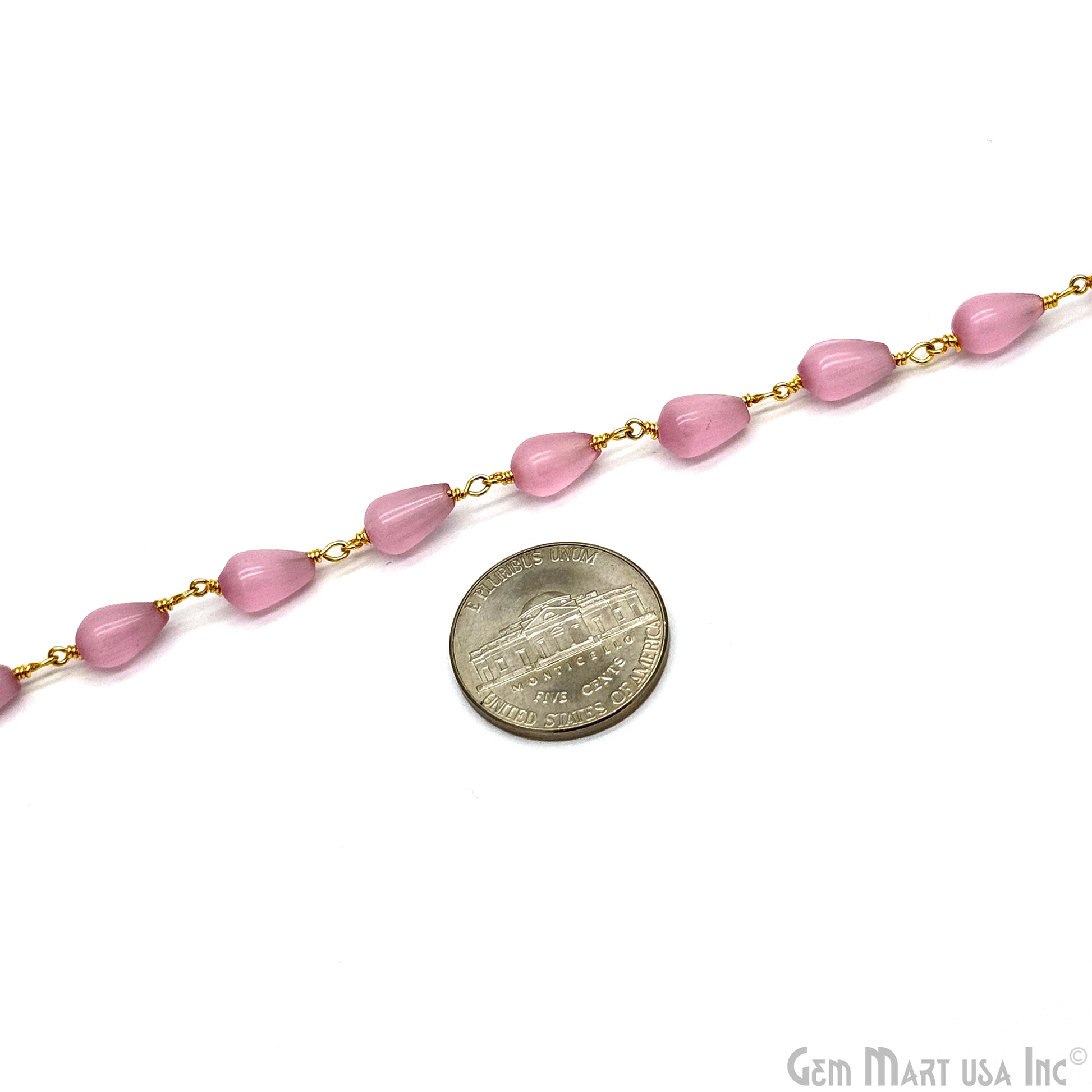 Pink Monalisa stone supply chain with coins in terms of size measurement.Adorn yourself with our exquisite beaded gemstone necklaces