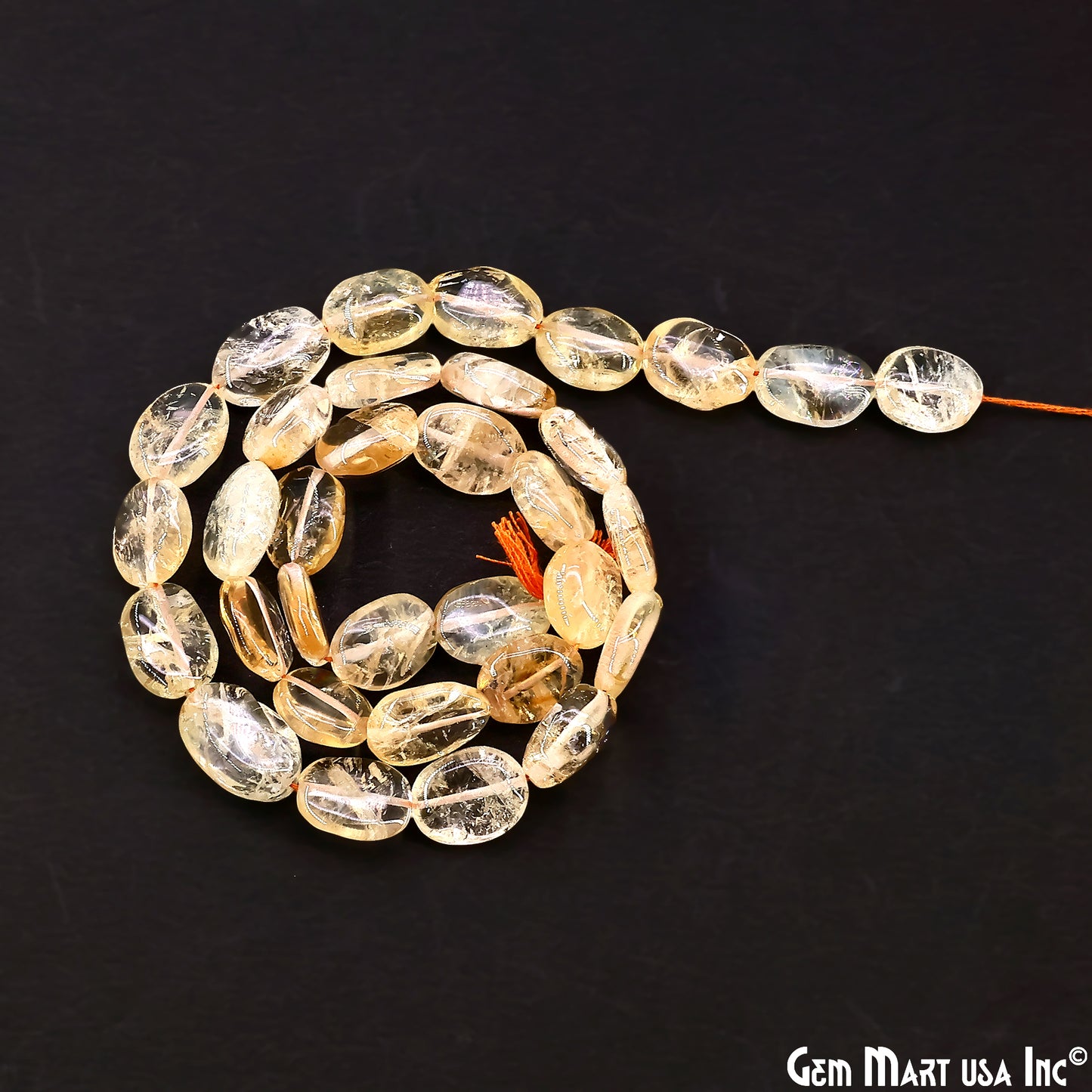 Golden Rutile Tumble Beads Free Form Drilled Beads 9-13X6-7mm Waist Beads, Rondelle Bead Strand 13 Inch