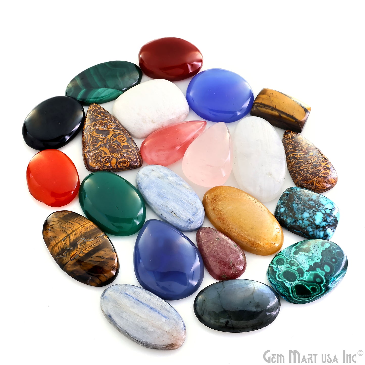 Mix Gems Lot Natural Cabochon Gemstones, Mix Lot Wholesale, Making Kit, GemMartUSA (MX)