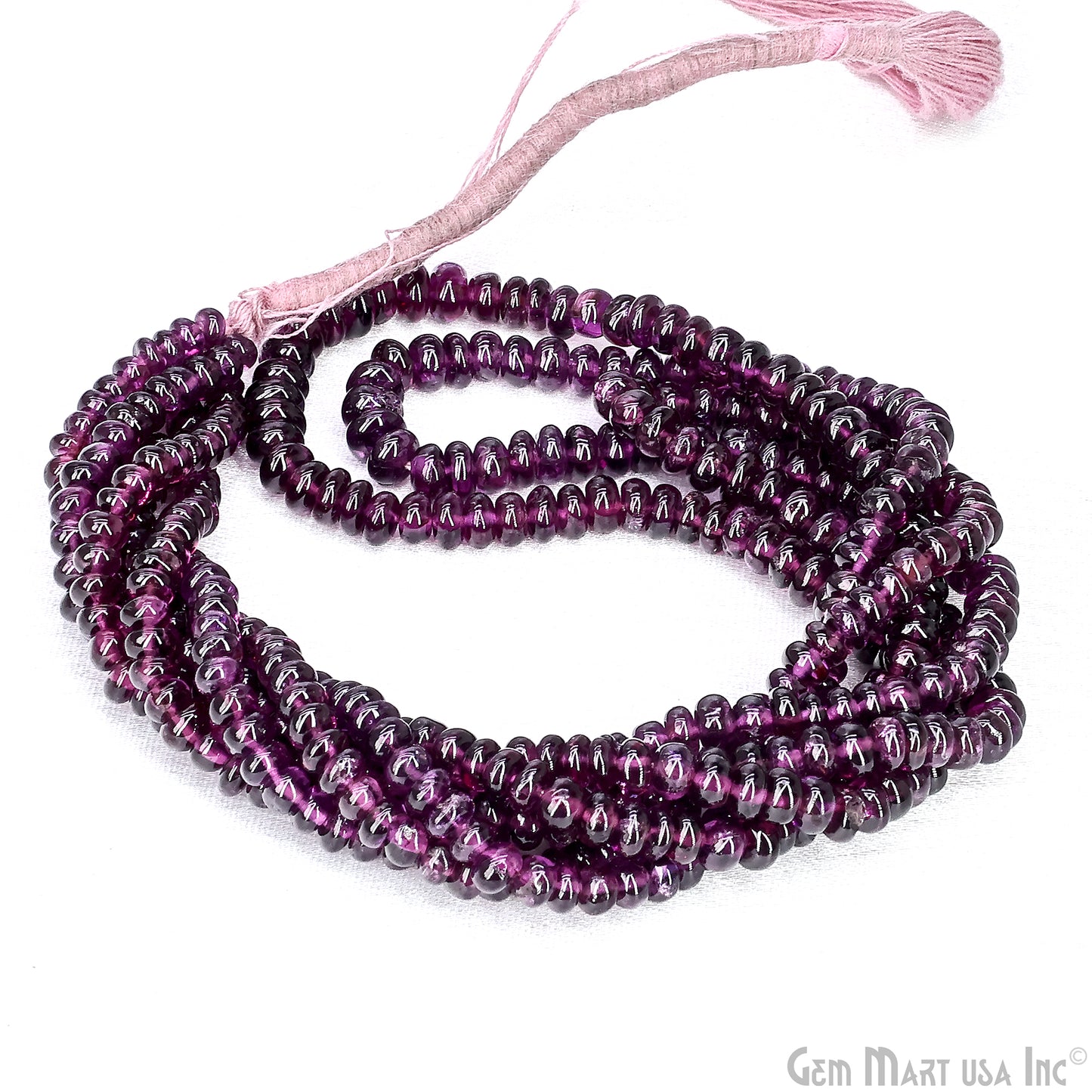 Rhodolite Rondelle Beads, 17 Inch Gemstone Strands, Drilled Strung Nugget Beads, Faceted Round, 3mm