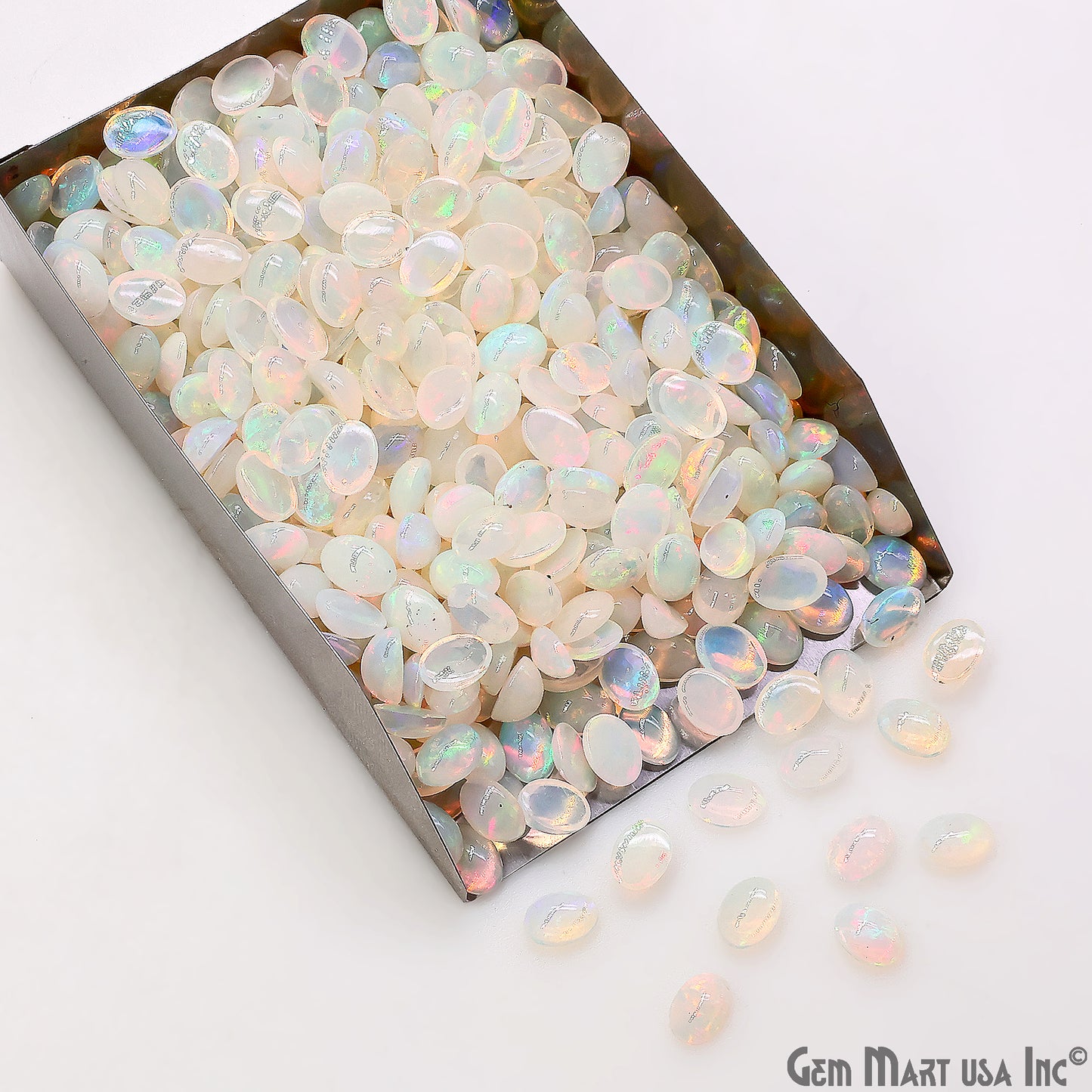 Ethiopian Opal Wholesale Gemstones, 100% Natural Precious Gems, Rainbow Cabochons Loose Gems, 7x5mm, Oval, 5PC
