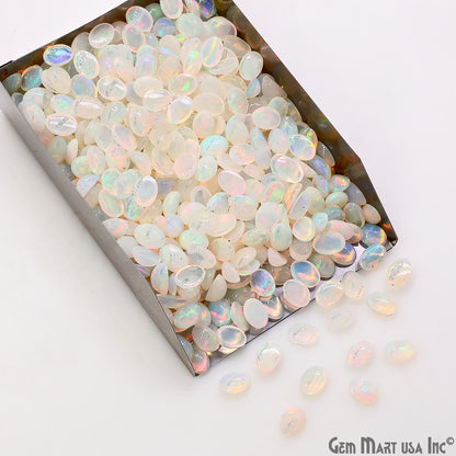 Ethiopian Opal Wholesale Gemstones, 100% Natural Precious Gems, Rainbow Cabochons Loose Gems, 7x5mm, Oval, 5PC