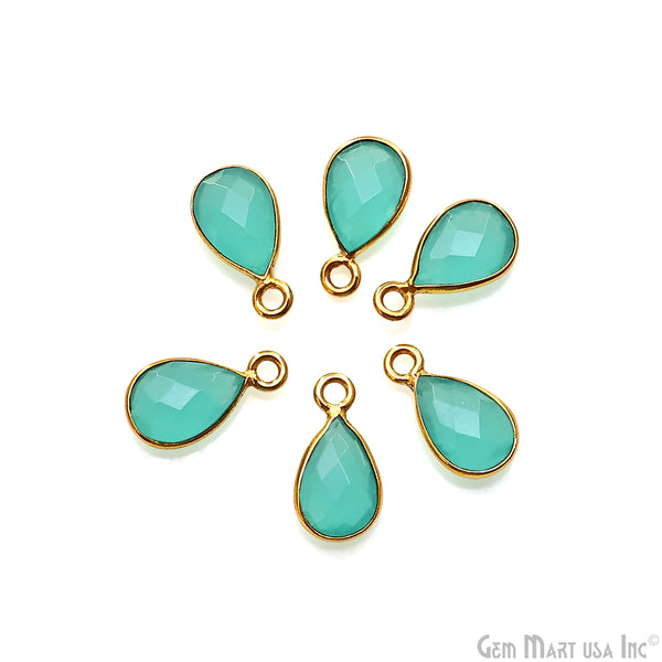 Aqua Chalcedony Pears 6x9mm...